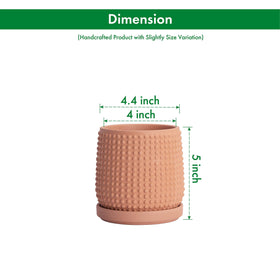 D'vine Dev planter with drainage holes and saucer provides easy watering control.