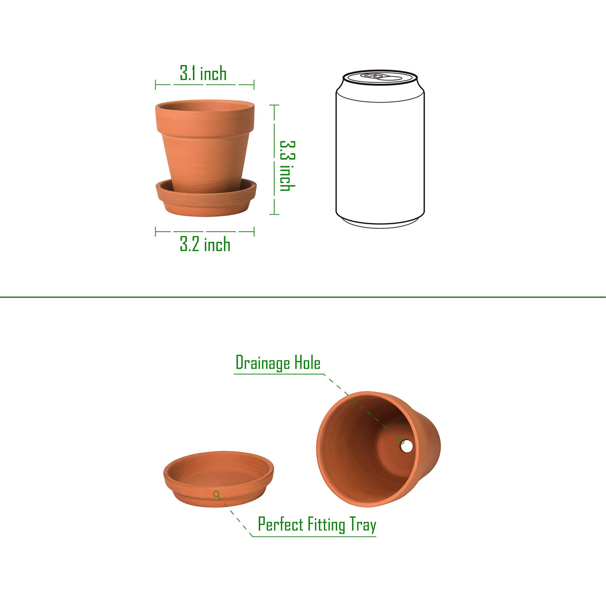 D'vine Dev terracotta pot drainage hole ready for root aeration