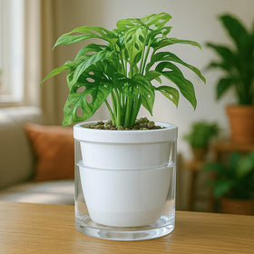 D'vine Dev two-pack self-watering planters for versatile display.