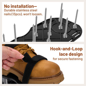 DWAEEGG removable front tie and straps ensure secure fit across footwear