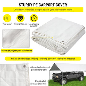 DWALE 10x20 size compatibility fits most carport frames.