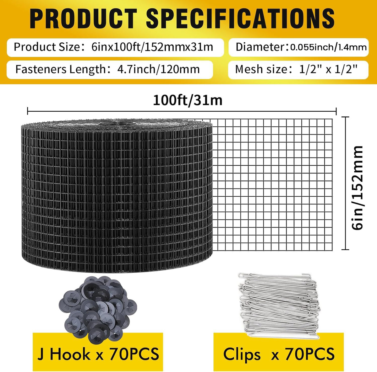 DWALE flexible net around conduits and rails for versatile protection