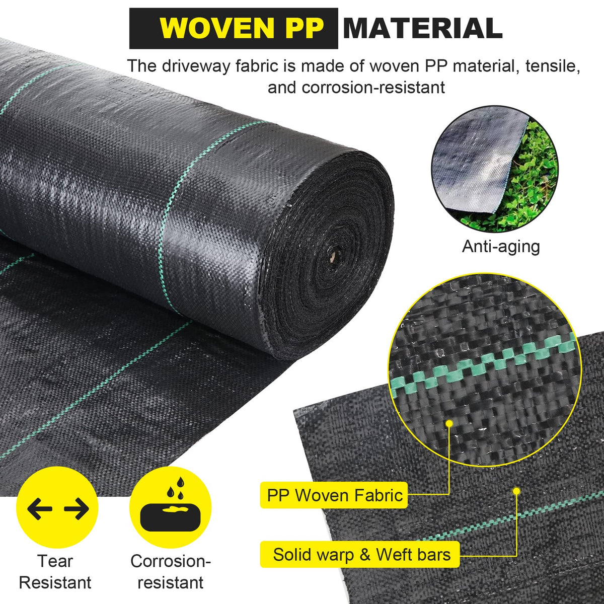 DWALE permeable fabric designed for French drains and garden landscaping.
