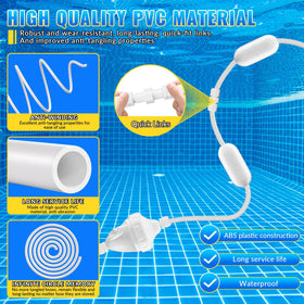 DWALE pool cleaner feed hose float heads D10 support buoyancy control
