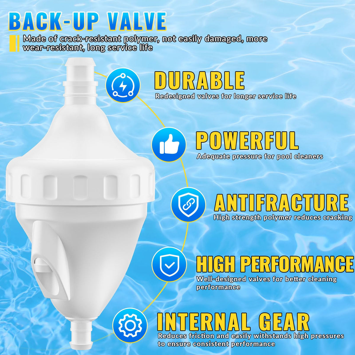 DWALE pool cleaner feed hose UWF connector ensures secure hose connections