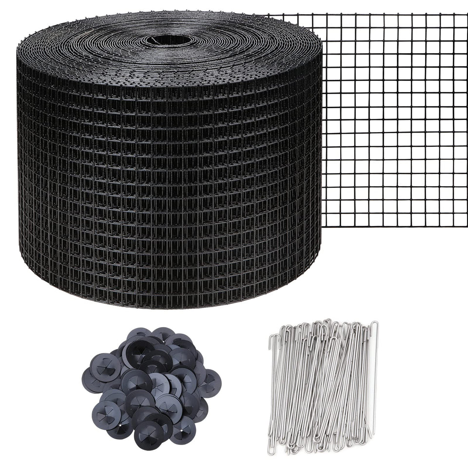 DWALE solar panel bird guard roll showing 100 ft length and 1/2 inch mesh
