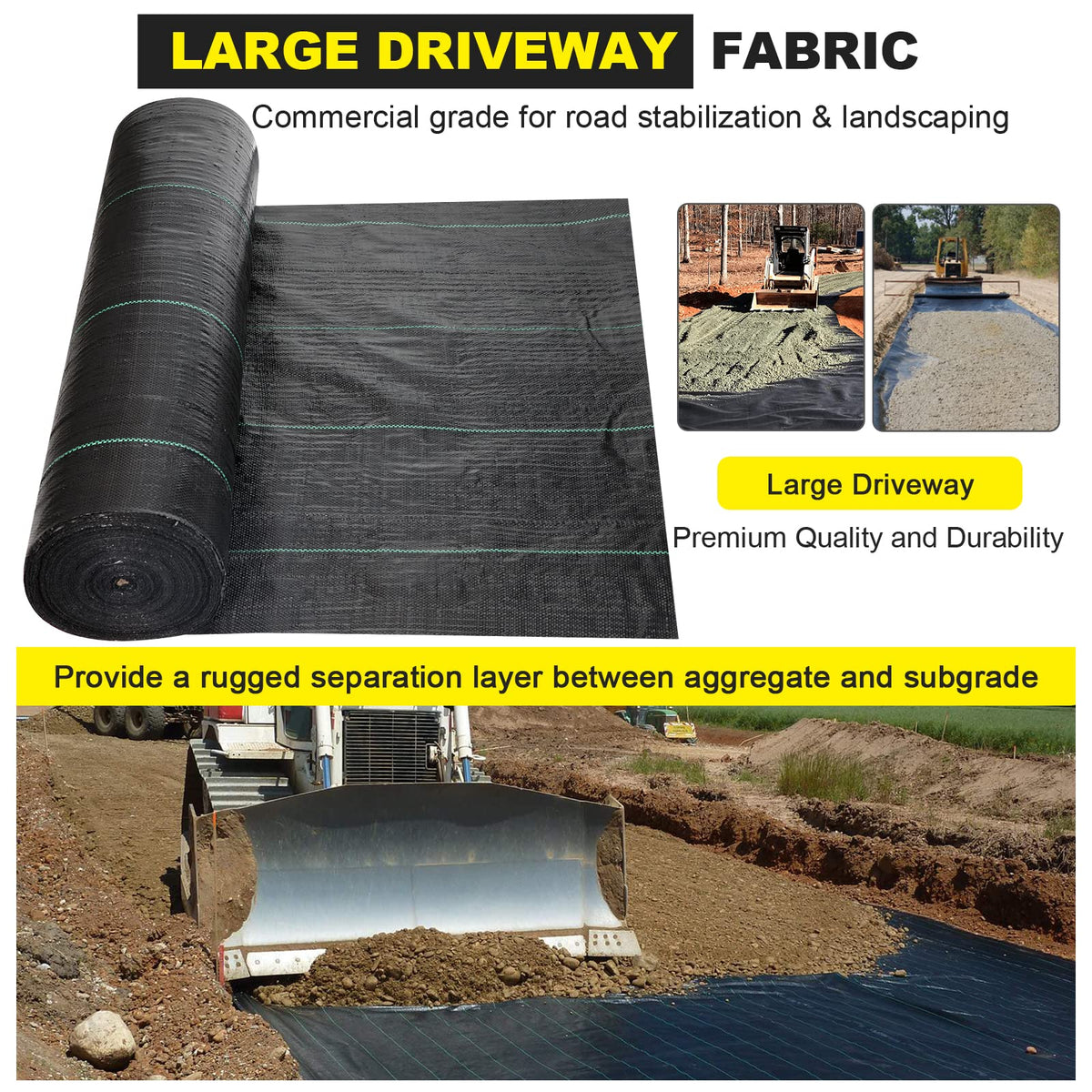DWALE underlayment with 800 lbs tensile strength for long-lasting pathways.