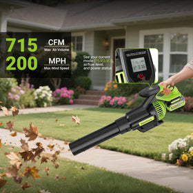 Dwarfuarm cordless leaf blower side view showing ergonomic grip for comfort