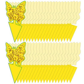 Dwcom Trap 40-pack yellow sticky traps attract gnats around potted plants