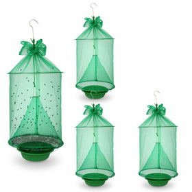 Dwcom Trap 4 Pack outdoor hanging fly traps reduce yard flies