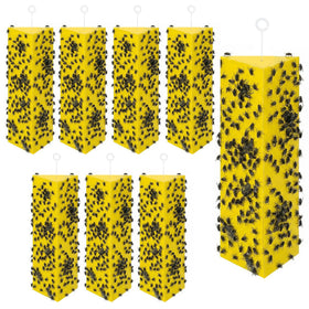 Dwcom Trap 8-pack sticky fly traps ready for indoor and outdoor use.