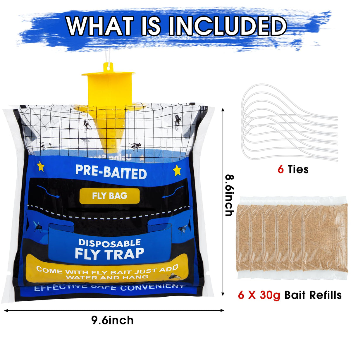 Dwcom Trap bait activation with water to attract flies
