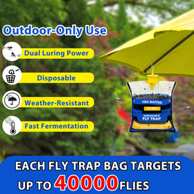 Dwcom Trap big fly traps bags 4-pack ideal for farms and yards