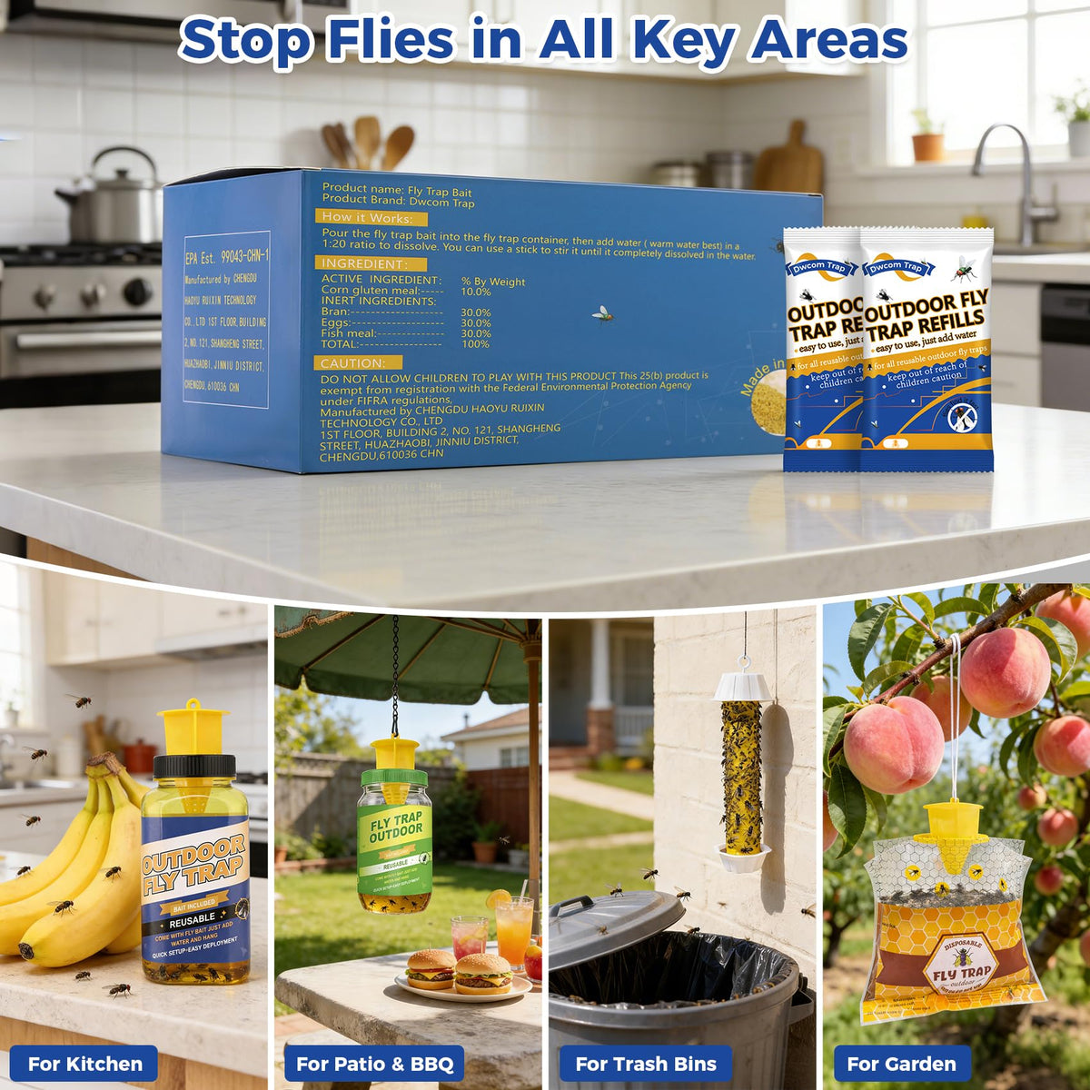 Dwcom Trap packaging communicates value and reuse potential.