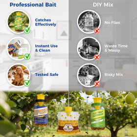 Dwcom Trap natural ingredients fly bait signals fast attraction outdoors.