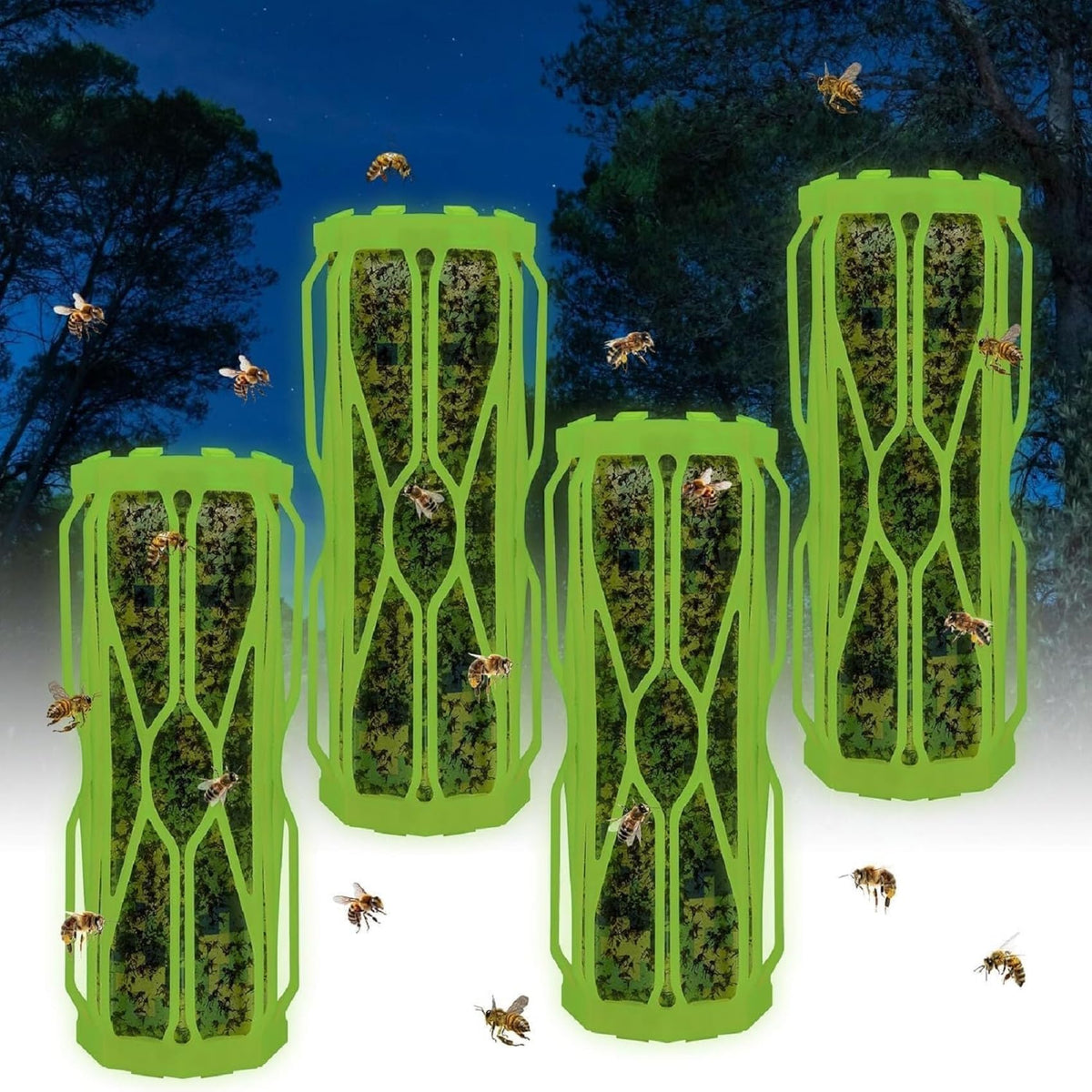 Dwcom Trap outdoor wasp trap with outer shell protects catches in open spaces