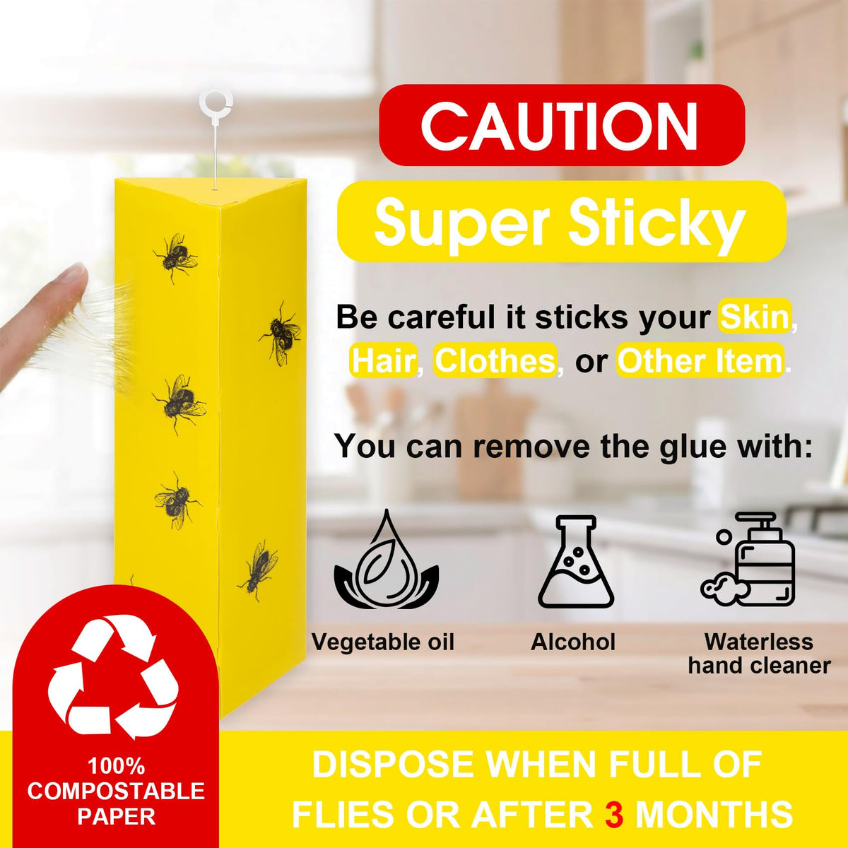 Dwcom Trap sticky sheet with waterproof and UV-resistant design.