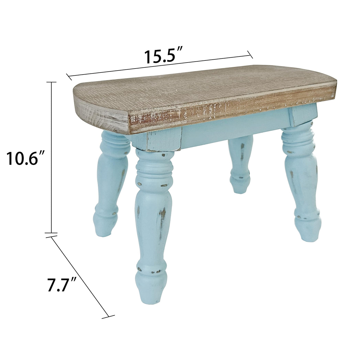 Dwellington Farmhouse Step Stool assembly view demonstrates tool-free setup and numbered parts