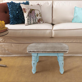 Dwellington Farmhouse Step Stool in kitchen setting for reaching upper cabinets