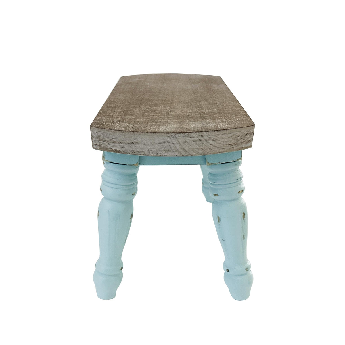 Dwellington Farmhouse Step Stool used as plant stand for displaying greenery