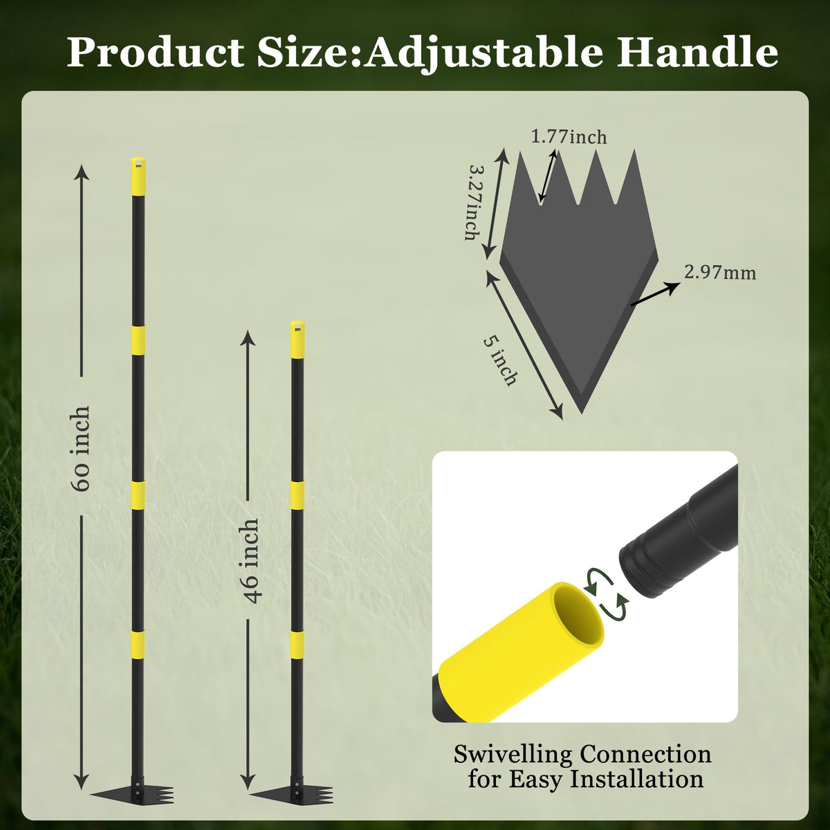 DwelSpire 4-level adjustable pole enables customizable height.