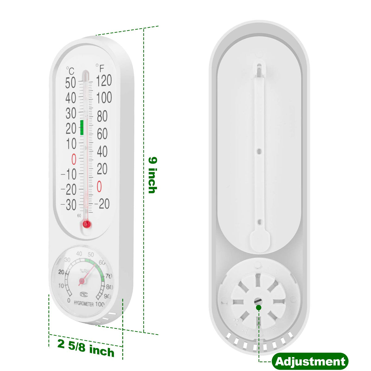 DWEPTU wall-mount display saves space while monitoring ambient conditions.