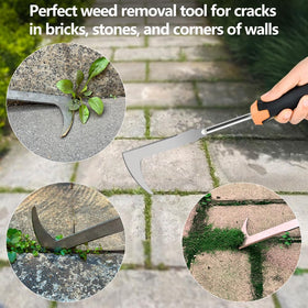 DWULCX garden weeding tool set in use in beds