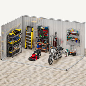 DWVO 12x8ft shed modular design enabling easy assembly.