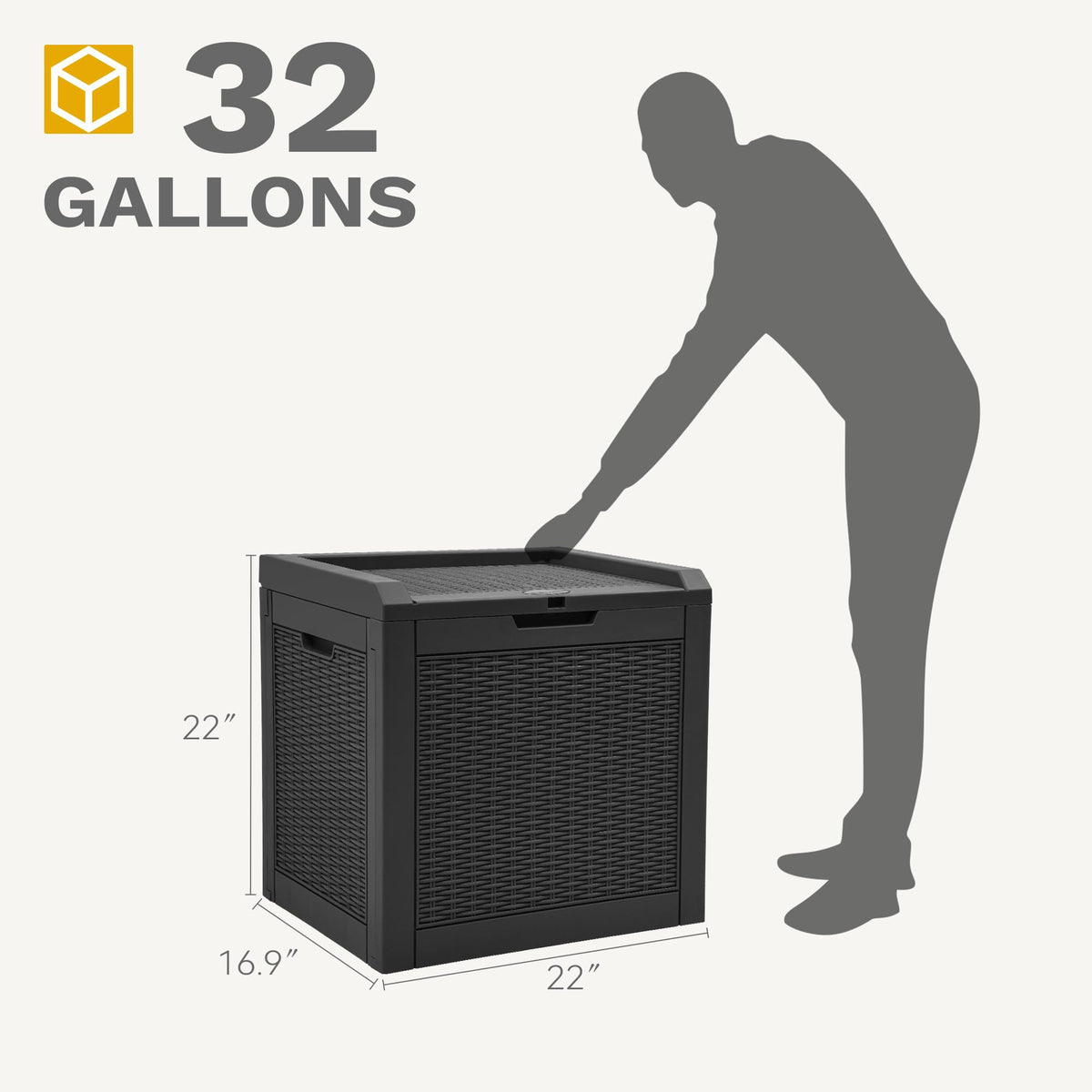 DWVO versatile outdoor storage for cushions tools and pool gear