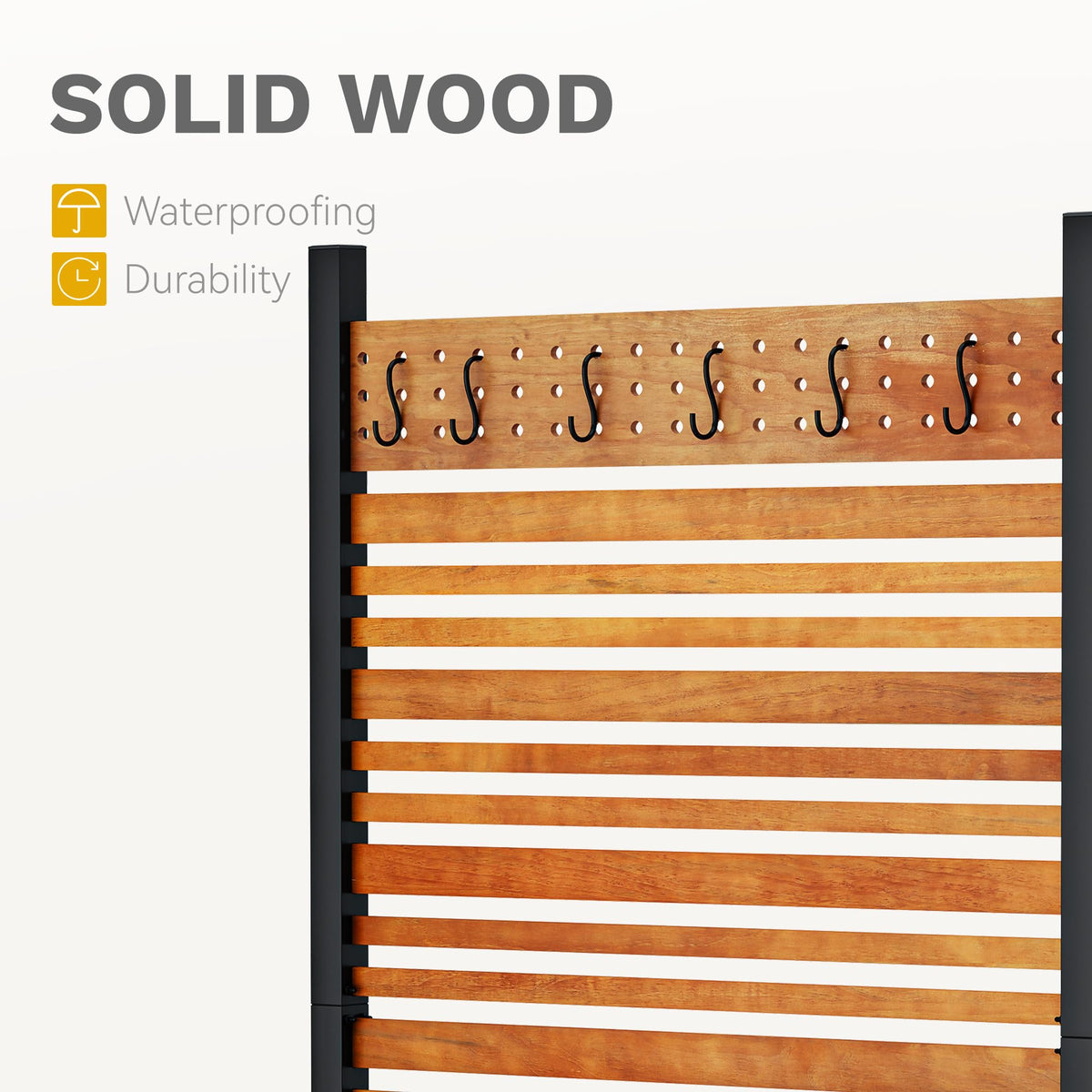 DWVO perforated top with hooks provides decorative, practical plant placement.