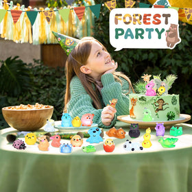 DWWPOO small animal figurines decorate potted plants beautifully.