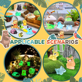 DWWPOO slime charm mini figures offer playful accents for crafts.