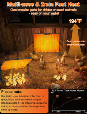DXHAOSTET chicken brooder heat plate rapid-heat 2-minute warming.
