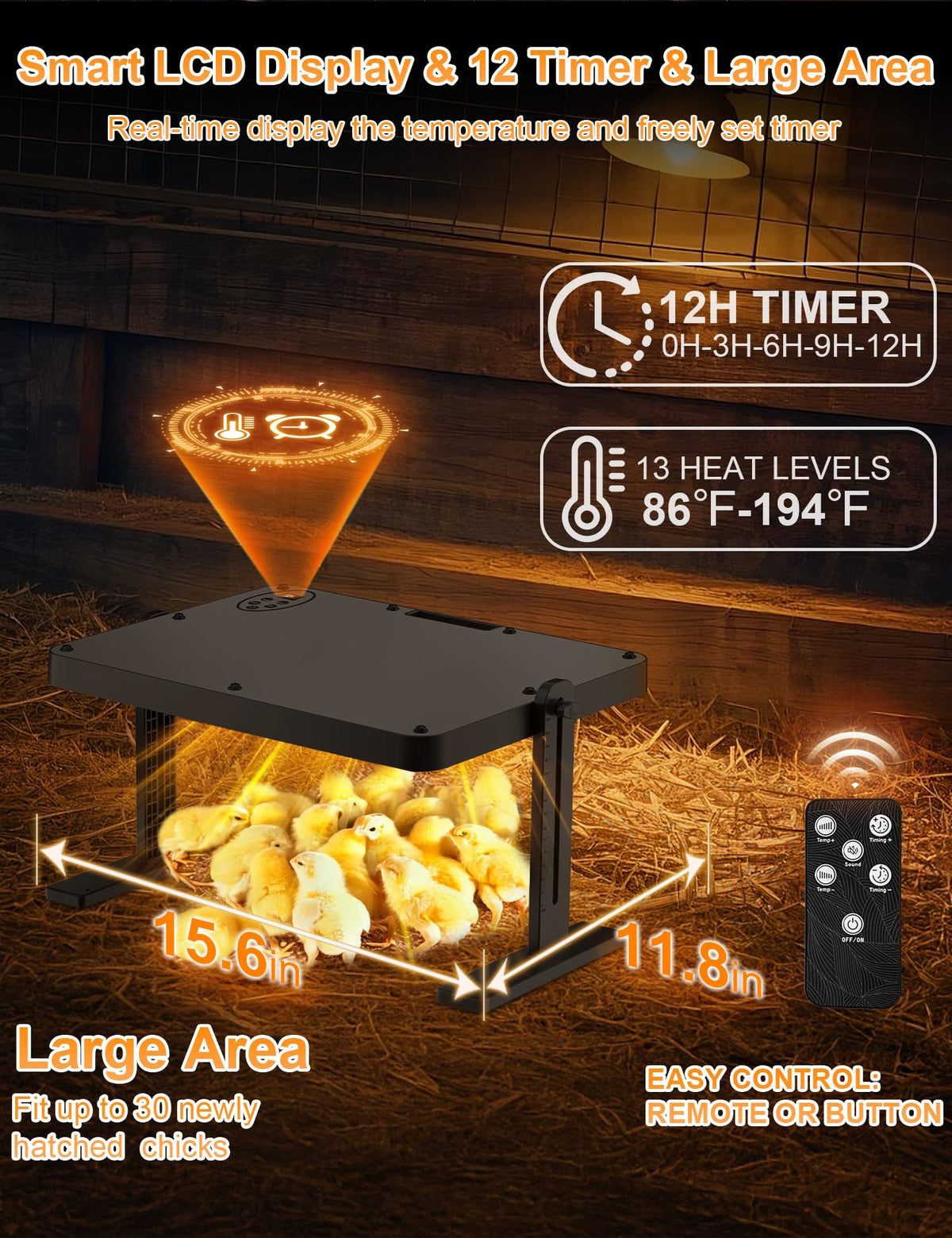 DXHAOSTET chicken brooder heat plate remote-control setup enables easy temperature management.