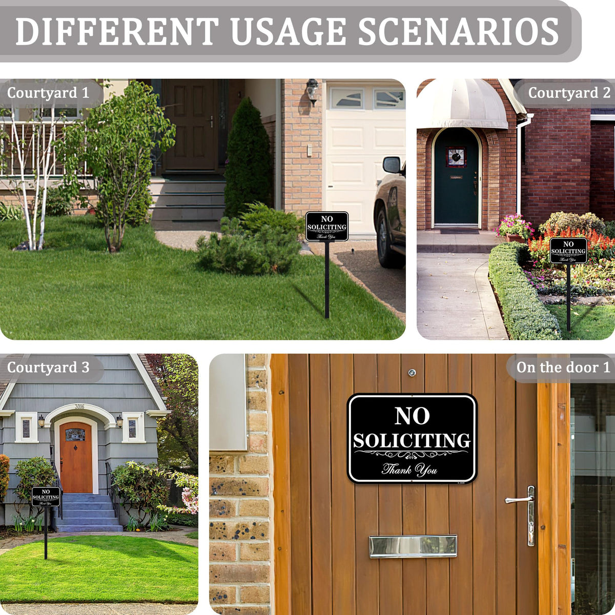 DXSIGN 37-inch adjustable stake height for flexible placement near entryways.