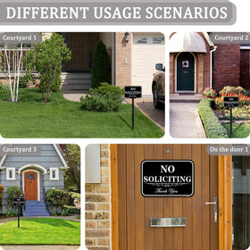 DXSIGN 37-inch adjustable stake height for flexible placement near entryways.
