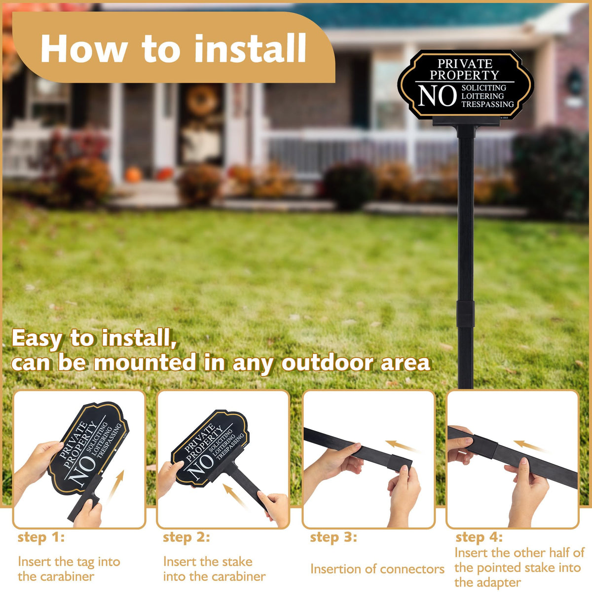 DXSIGN heavy-duty aluminum sign 10x5 inches with 40 mils thickness.