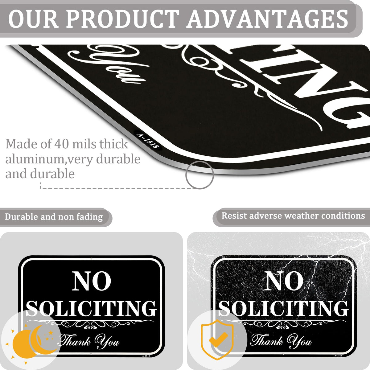 DXSIGN reflective surface enhances night visibility for visitors and pedestrians.