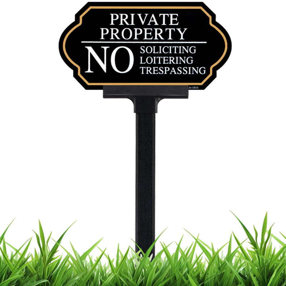 DXSIGN private property sign on stake for clear outdoor visibility.