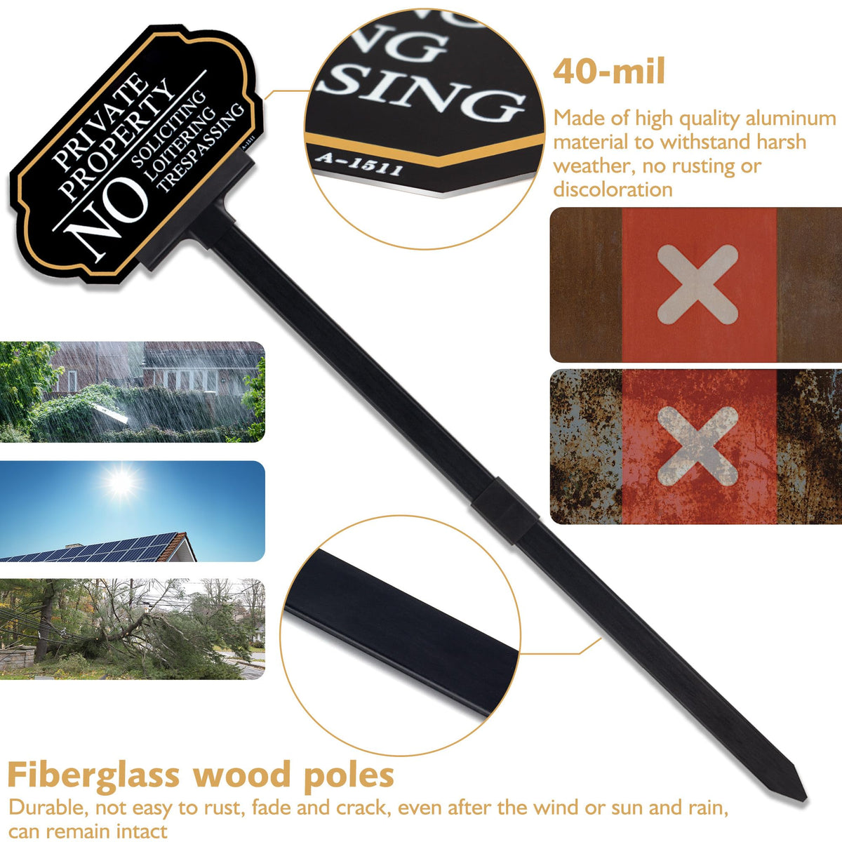 DXSIGN versatile outdoor sign suitable for homes, gardens, and businesses.