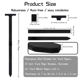 DXSIGN yard sign stake quick installation with top-clip design