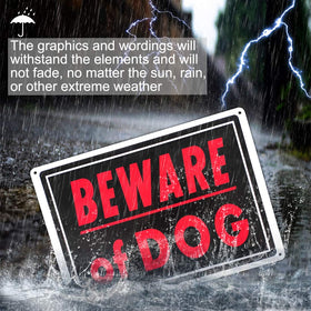 Dxyizus signs UV printed Beware of Dog graphics stay vibrant