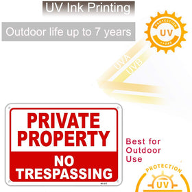Dxyizus easy-install sign with four pre-drilled holes for quick mounting.