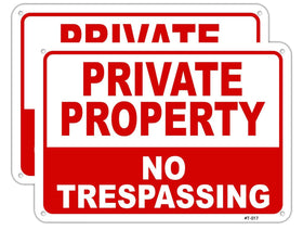 Dxyizus Signs no-trespassing sign 10x14 aluminum for durable outdoor property marking.