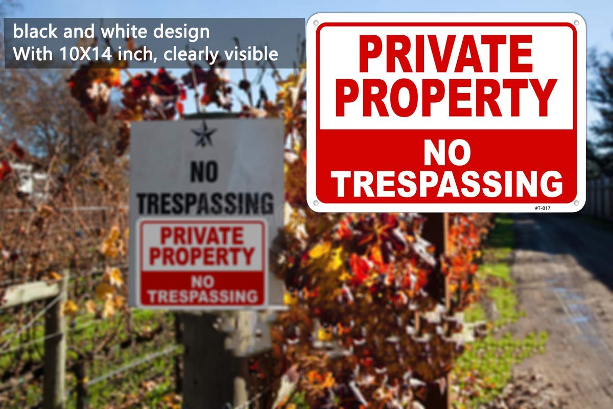 Dxyizus private-property sign 2-pack keeps gates clearly marked and visible.
