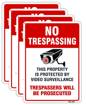 Dxyizus Signs 10x14 large video surveillance sign for outdoor visibility.