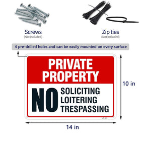 Dxyizus Signs 4-pack outdoor signs provide consistent boundary visibility and deterrence
