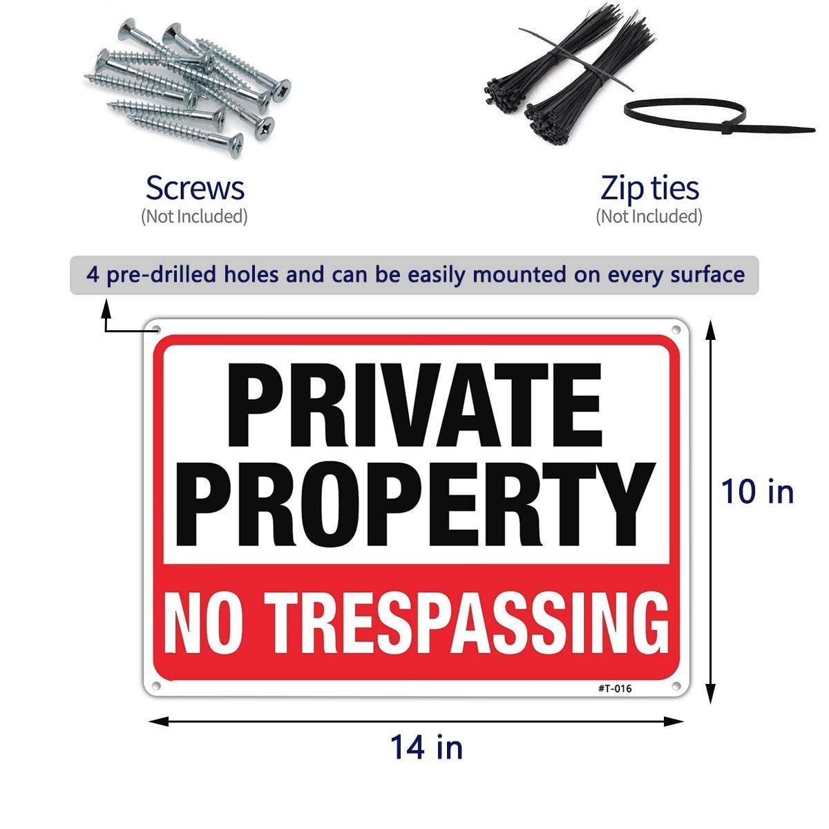 Dxyizus Signs four-pack signage ready for home installation.