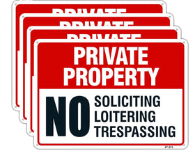 Dxyizus Signs large private property no trespassing sign 10x14 mounted on gate to deter trespassers