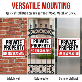 Dxyizus Signs private property sign set withstands weather and wear